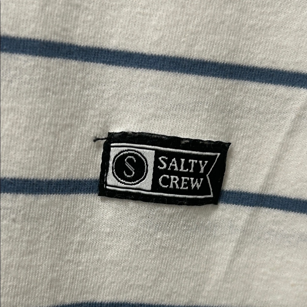Salty Crew Men's Striped Tank Top - White and Navy - Picture 10 of 12
